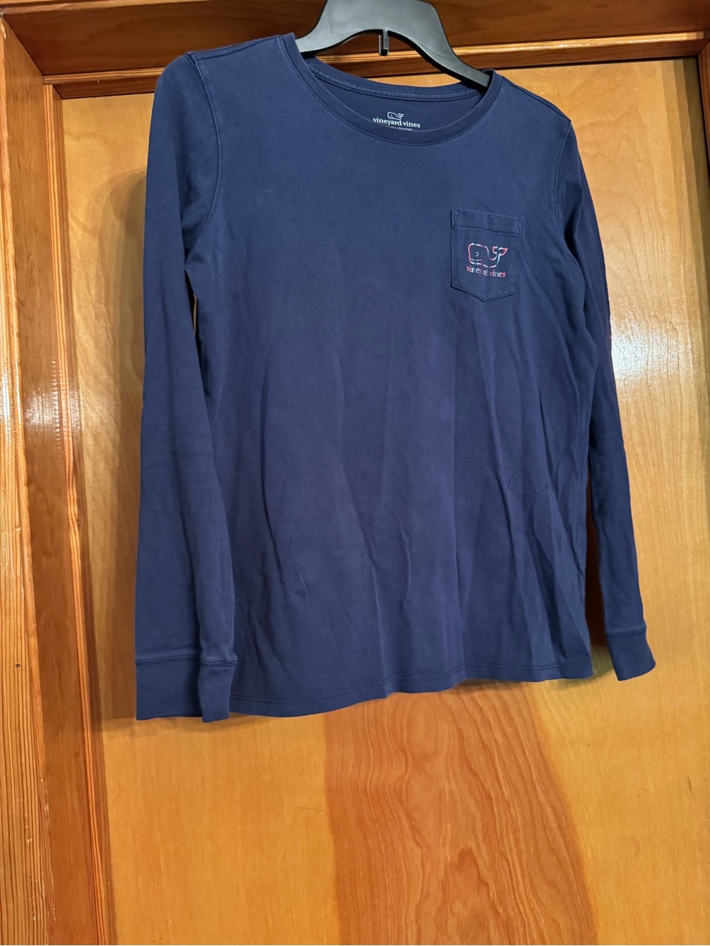 Vineyard Vines Kids Long-Sleeve Pocket Tee - Navy Blue